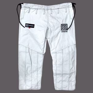 HYPNOTIK Pants Adult A2L White Jiu Jitsu Martial Arts Pro Max Logo Straight Leg